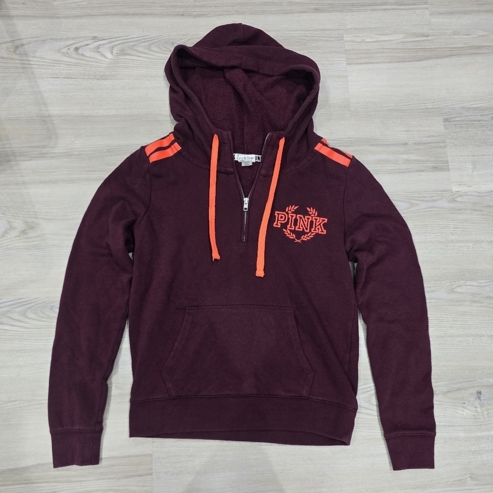 PINK Victoria's Secret Hoodie Small Pullover Athletic Maroon